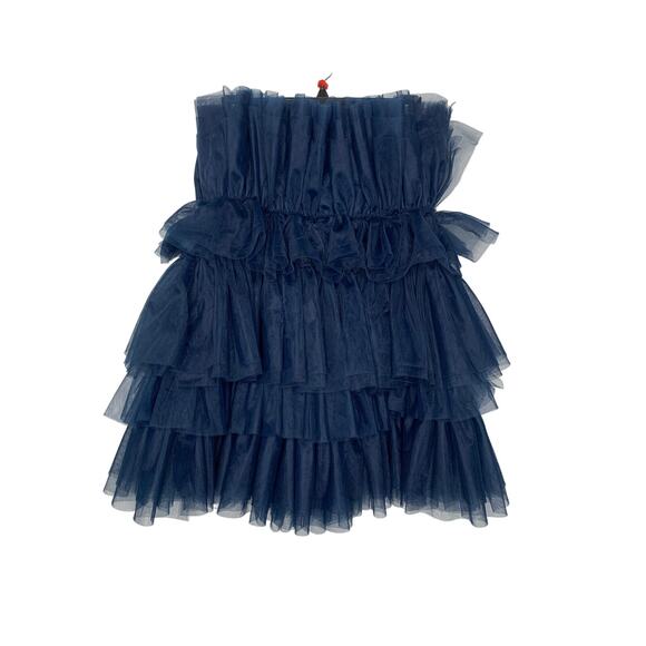 Altar'd State Daria Tulle Mini Dress in Navy Blue - Picture 5 of 10